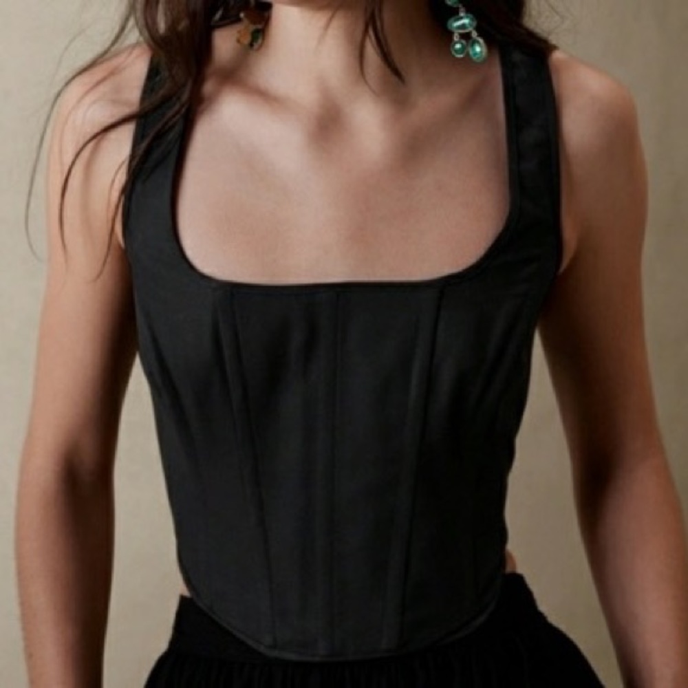 Banana republic corset top size 0 black